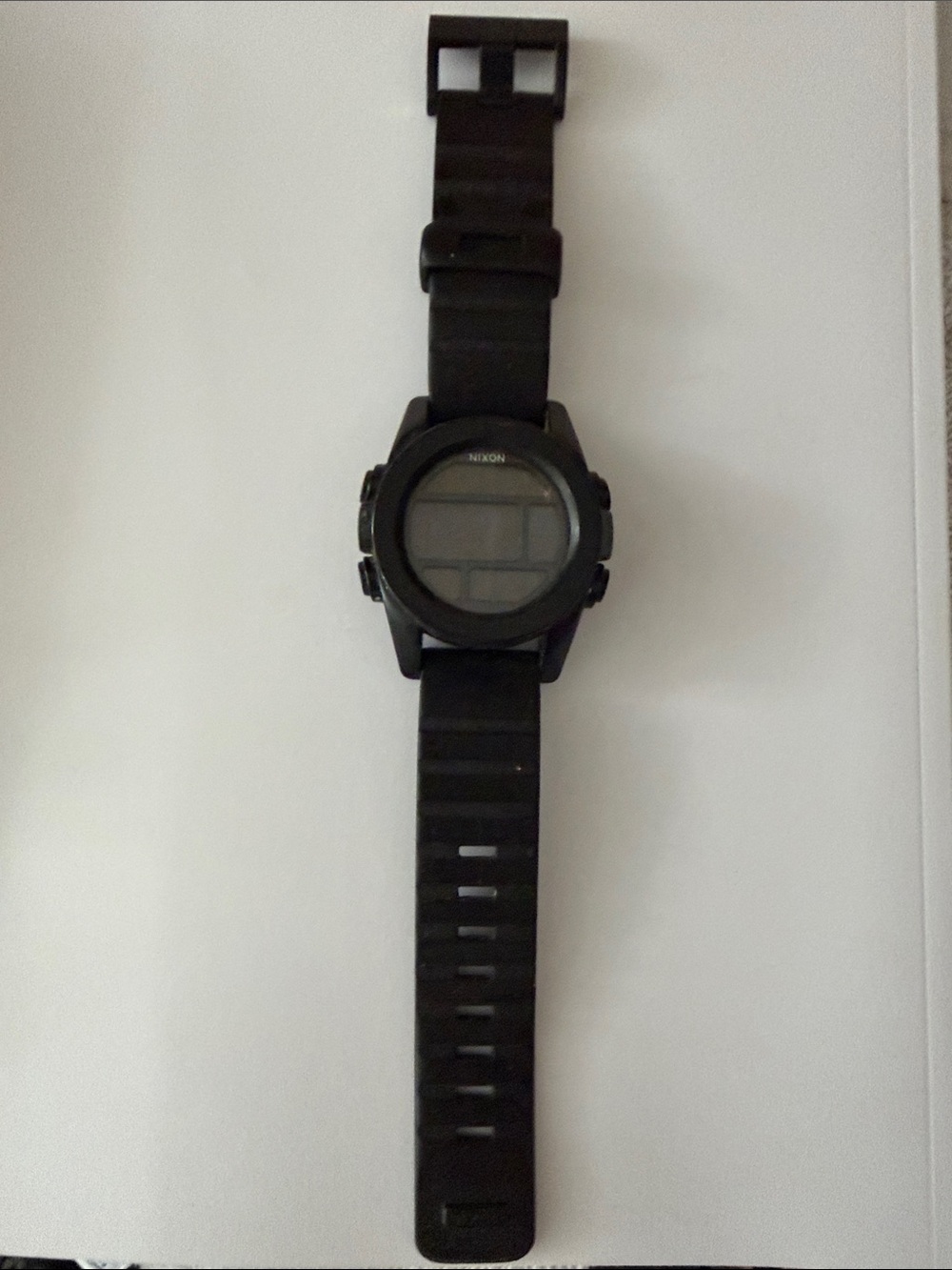 Nixon Black Digital Sport Watch with Rubber Strap